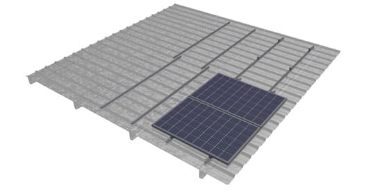 Estructura solar fotovoltaica para todo tipo de cubiertas, tejados, y superficies. INTEGRADO CS-Direct