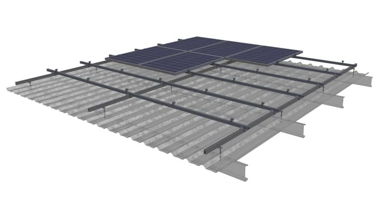Estructuras placas fotovoltaicas adosadas en cubierta integrado CSA