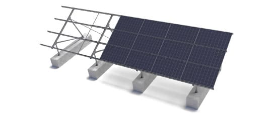 Estructura para placas fotovoltaicas sobre terreno con sistema CS-Land