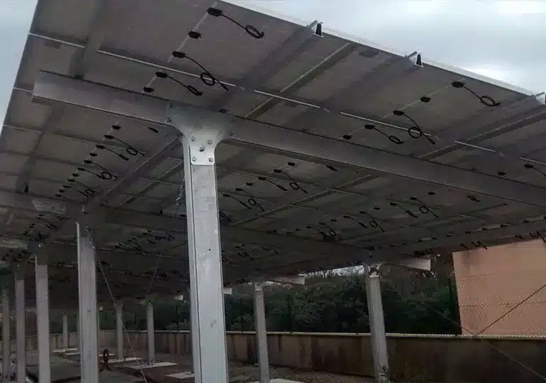 Photovoltaic solar pergola in Sanitas Gerunda