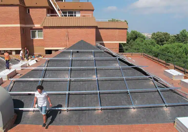 Soporte para placas solares en Mundet